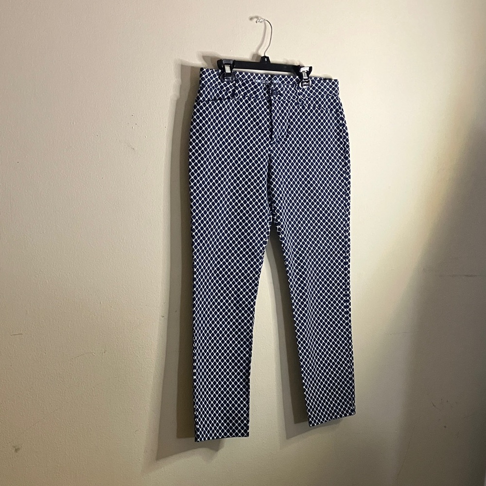 GAP Women's Navy and White Chinos